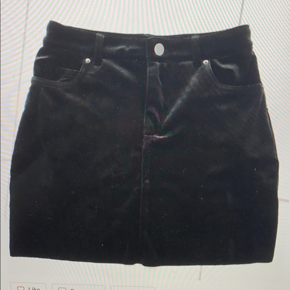 Forever 21 Black Velvet Skirt